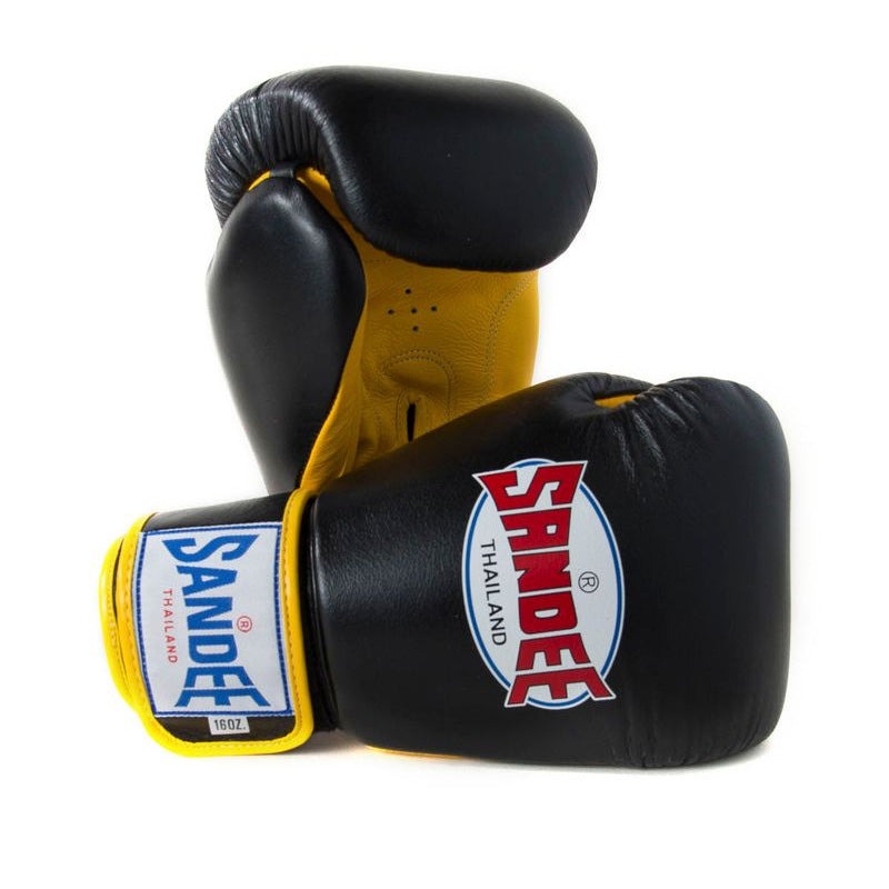 Sandee ABG1 Authentic 2 Tone Boxing Gloves Black/ Yellow