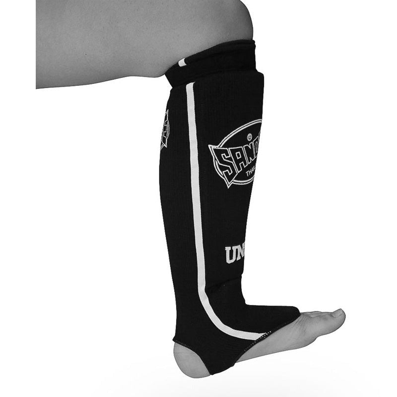 Sandee Slip-on Competition Shinguards Black-White