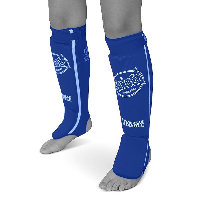 Sandee Slip-on Competition Shinguards Blue-White