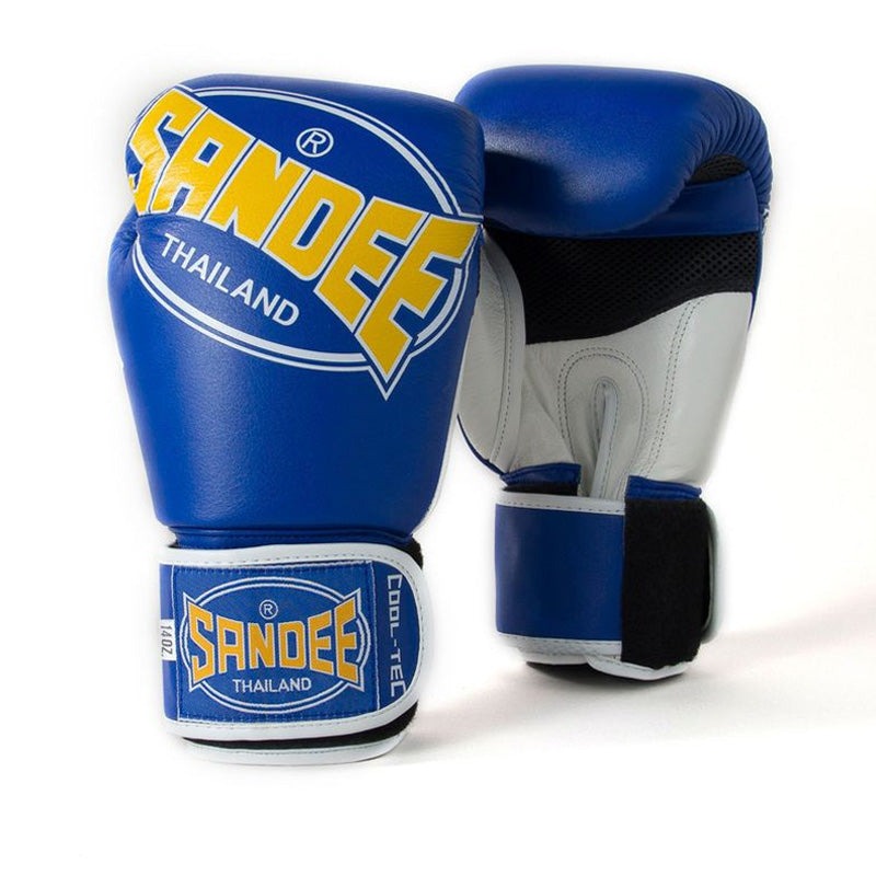 Sandee Cool-Tec Kids Muay Thai Gloves Blue/Yellow