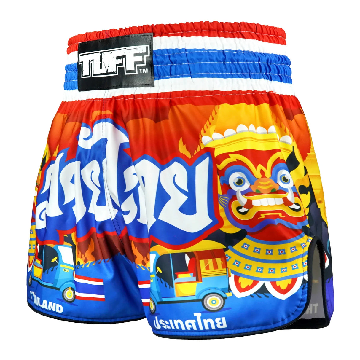 RMS126 TUFF High-Cut Retro Muaythai Shorts The Siam in Motion