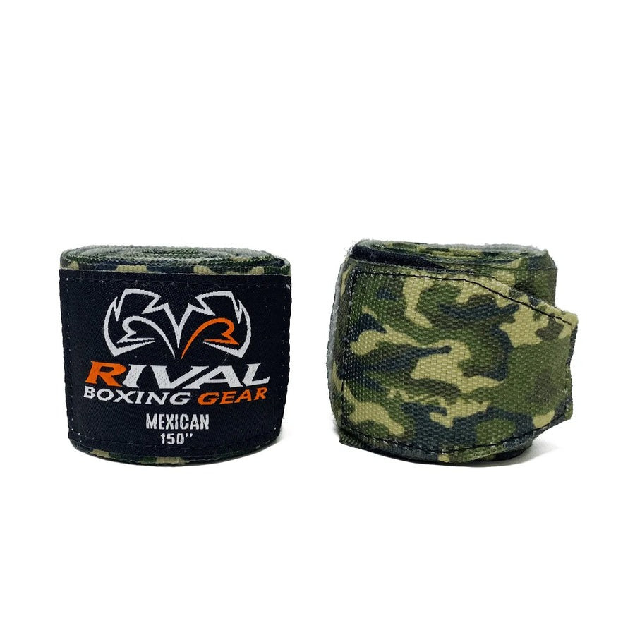 Rival Camo Handwraps extra stretchy boxing wraps rolled up