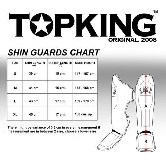 Top King TKSGP-GL Pro Leather Shin Guards White