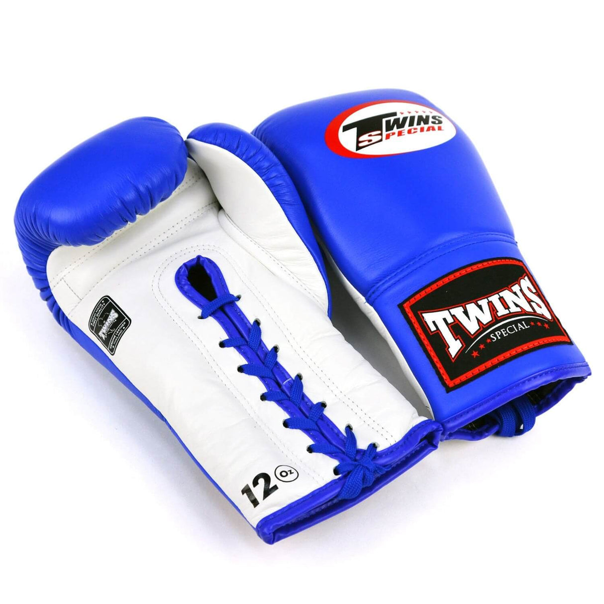 Twins BGLL1 Lace-up Boxing Gloves Blue/White