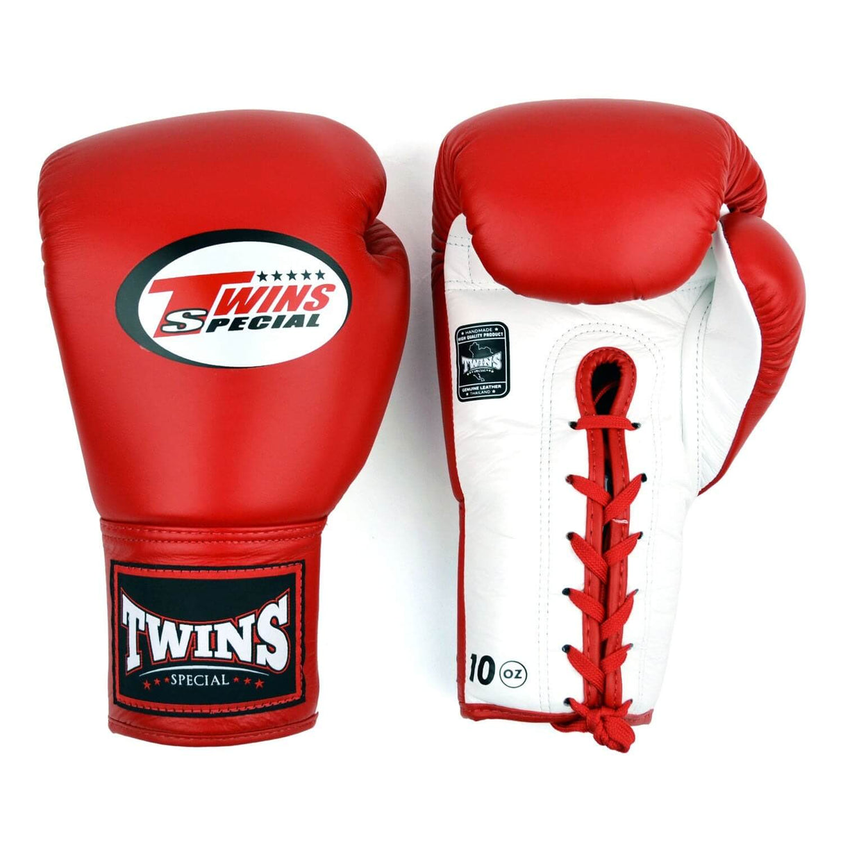 Twins BGLL1 Lace-up Boxing Gloves Red/White
