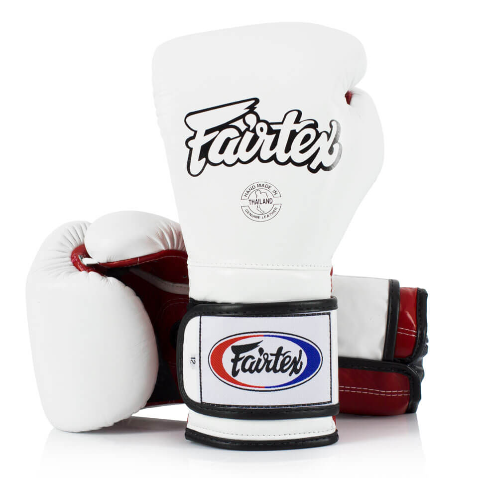 Fairtex BGV9 Mexican Style Boxing Gloves White/Red
