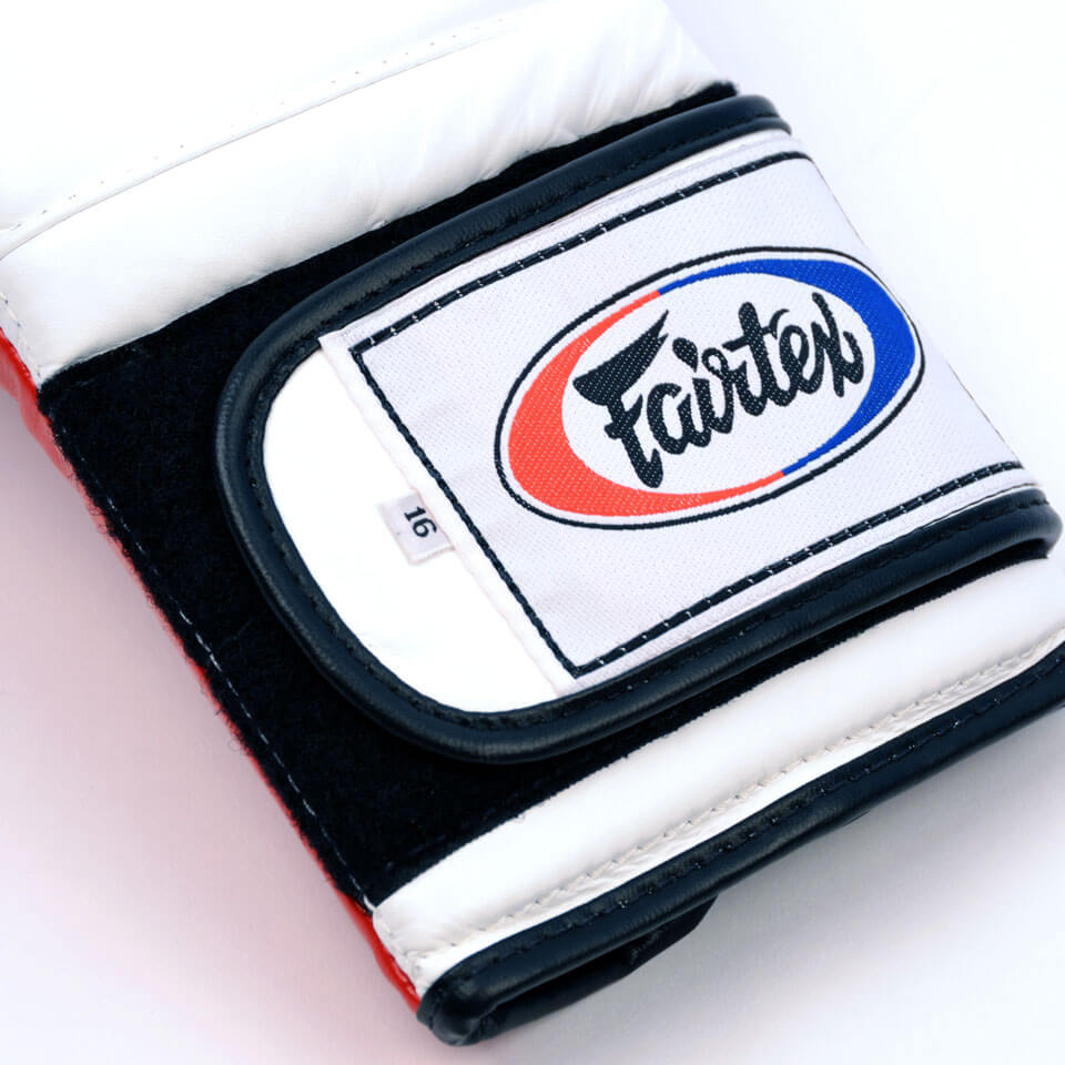 Fairtex BGV9 Mexican Style Boxing Gloves White/Red