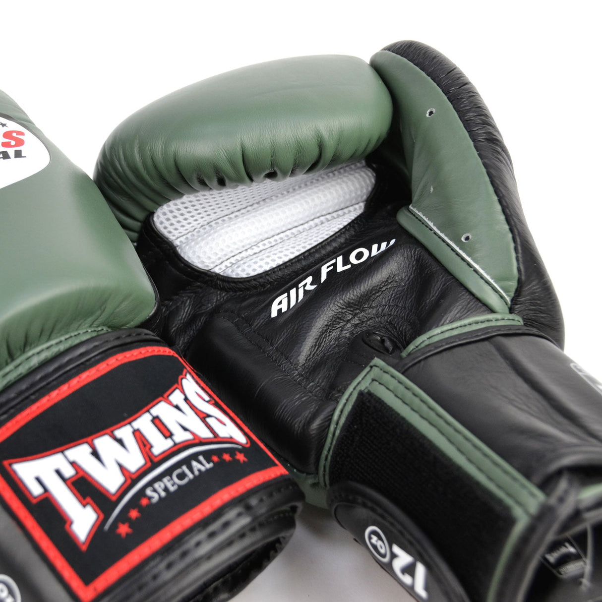 Twins Special BGVLA2-2T Air Flow Boxing Gloves - Olive-Black-White