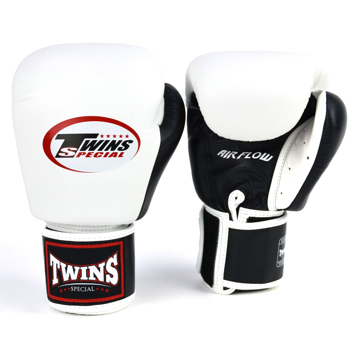 Twins Special BGVLA2-2T Air Flow Boxing Gloves - White-Black-Red