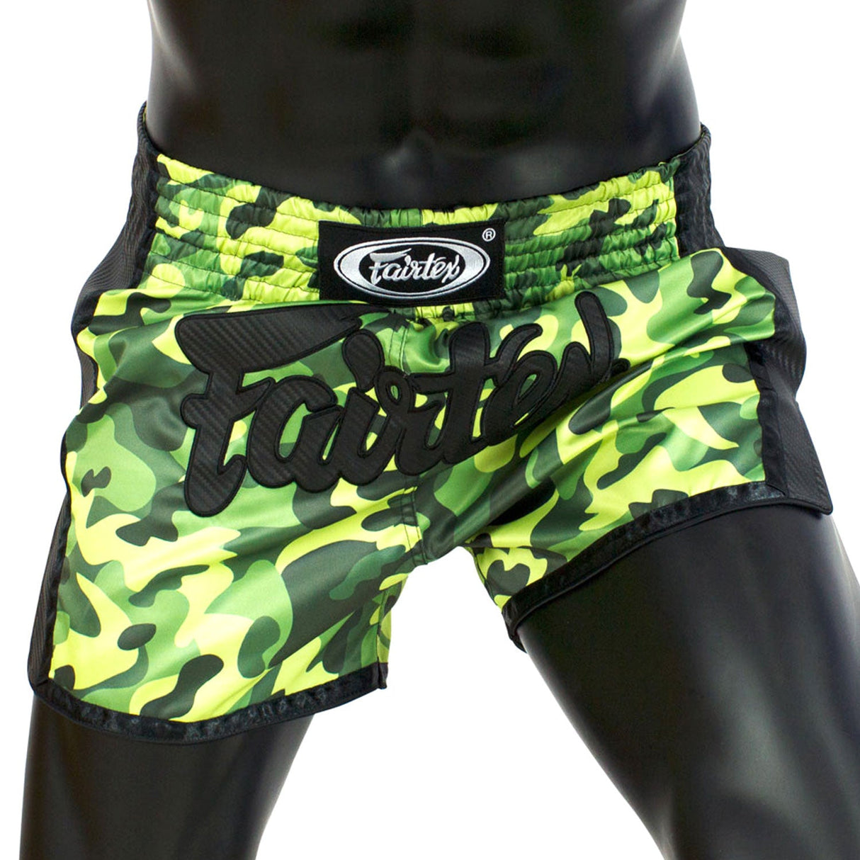 BS1710 Fairtex Slim Fit Muaythai Shorts Green Camo