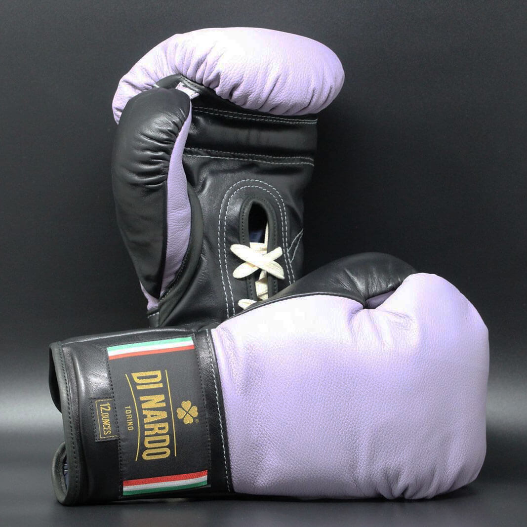 Di Nardo Lace Boxing Gloves Lavender Black