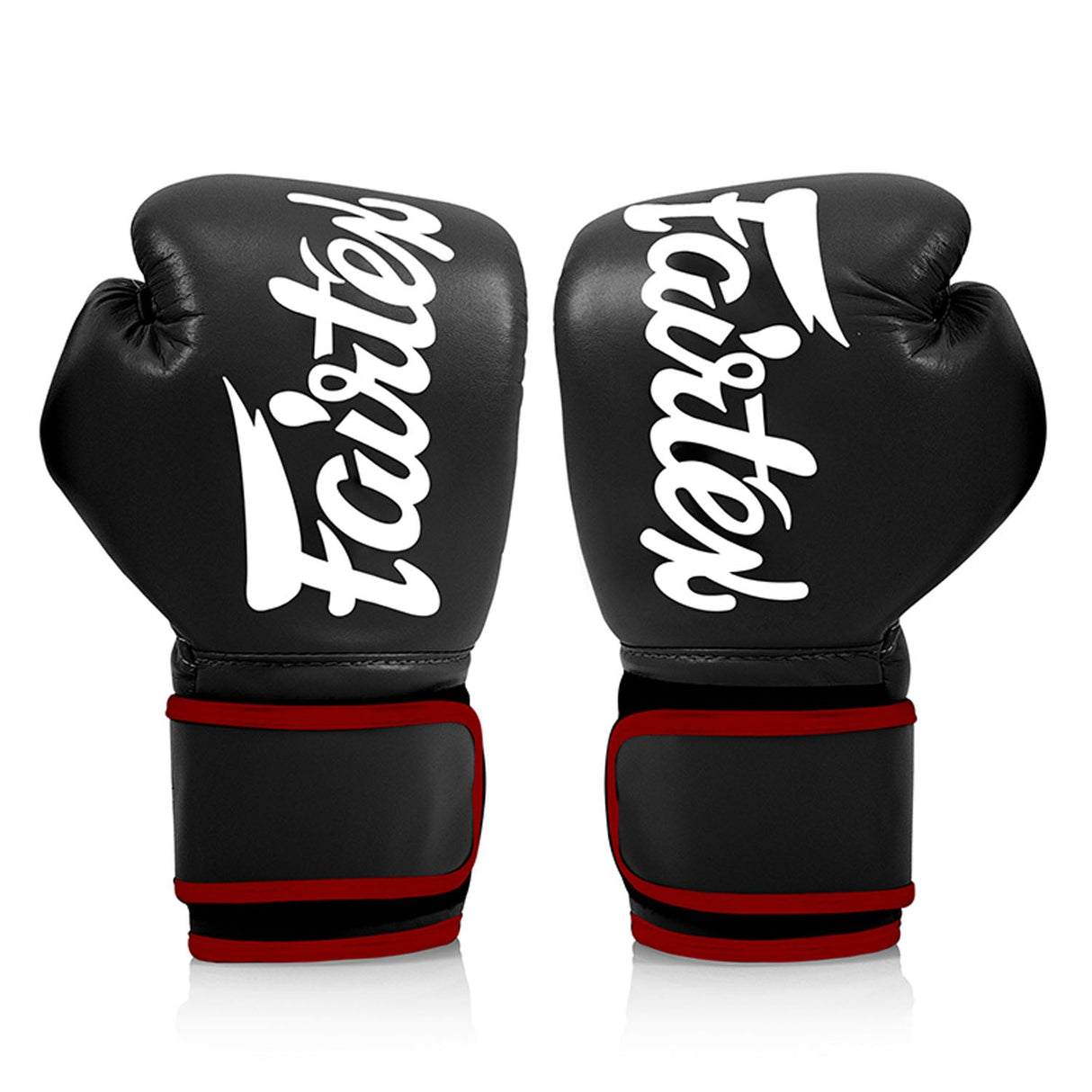Fairtex BGV14 Microfibre Boxing Gloves - Black (Red Trim)