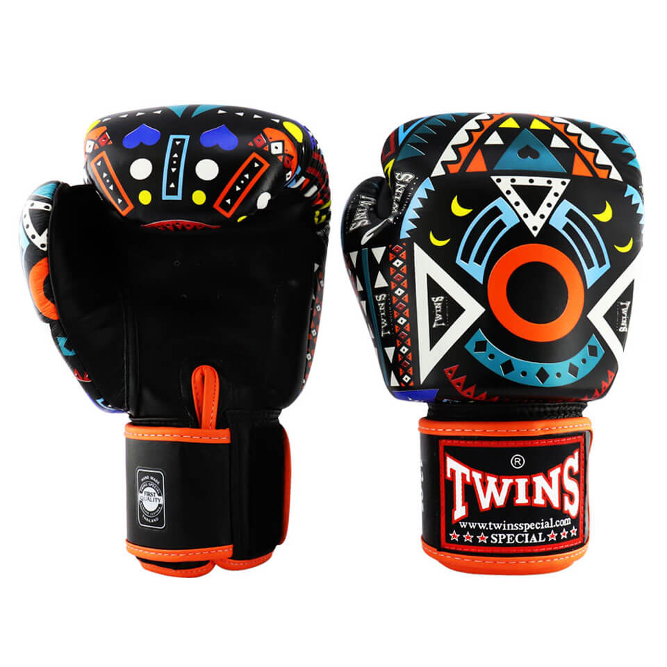 Twins FBGVL3-57 Aztec Boxing Gloves Orange