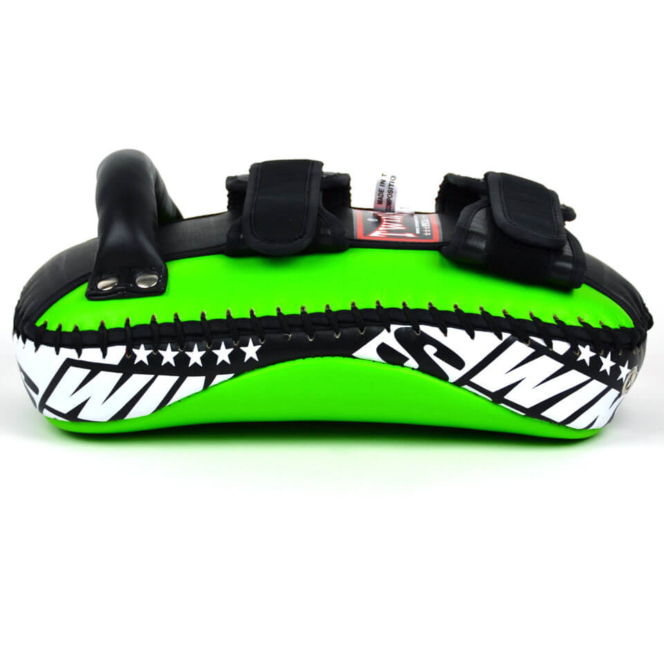 Twins KPL10 Leather Thai Kick Pads Green-Black