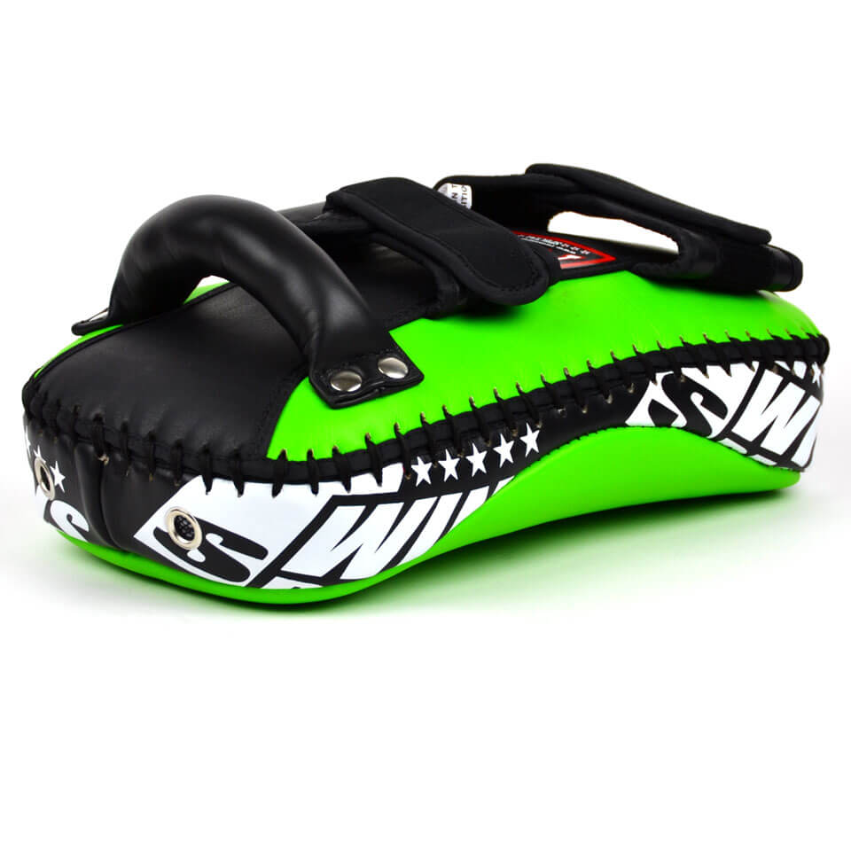 Twins KPL10 Leather Thai Kick Pads Green-Black