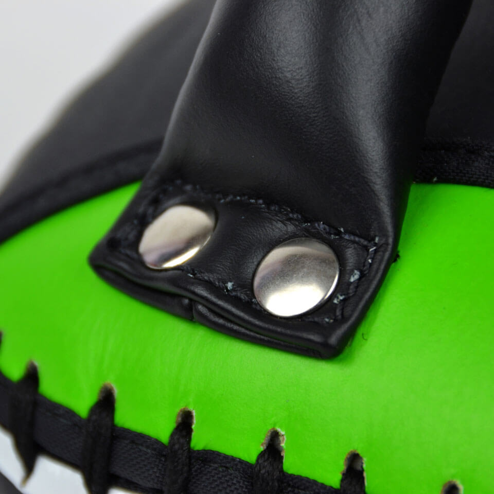Twins KPL10 Leather Thai Kick Pads Green-Black