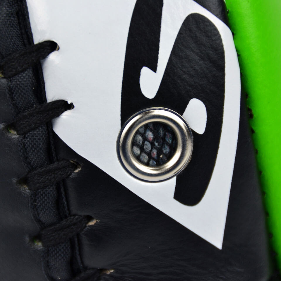 Twins KPL10 Leather Thai Kick Pads Green-Black