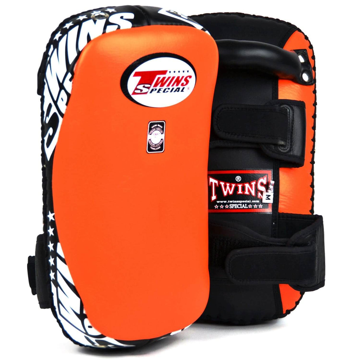 Twins KPL10 Leather Thai Kick Pads Orange-Black