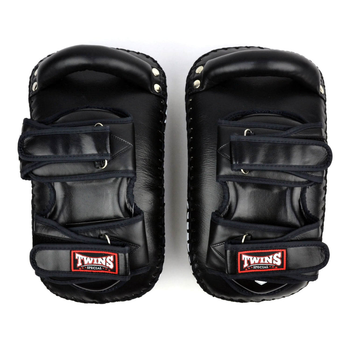 Twins KPL12 Deluxe Curved Leather Kick Pads Black
