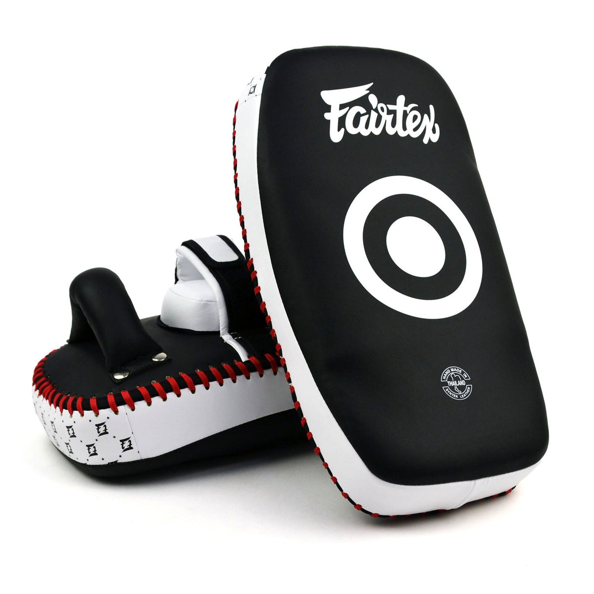 Fairtex KPLC5 Microfibre Thai Kick Pads - Black-White