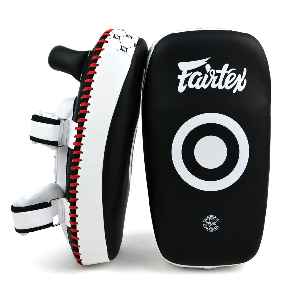 Fairtex KPLC5 Microfibre Thai Kick Pads - Black-White