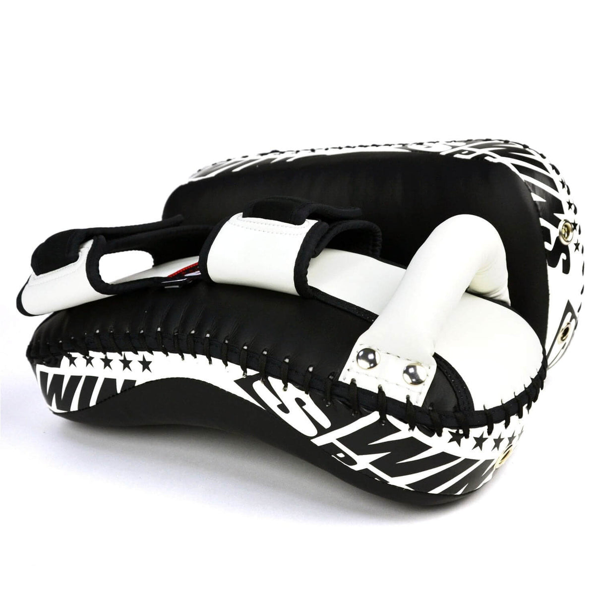 Twins KPS10 Lightweight Microfibre Thai Kick Pads Black-White