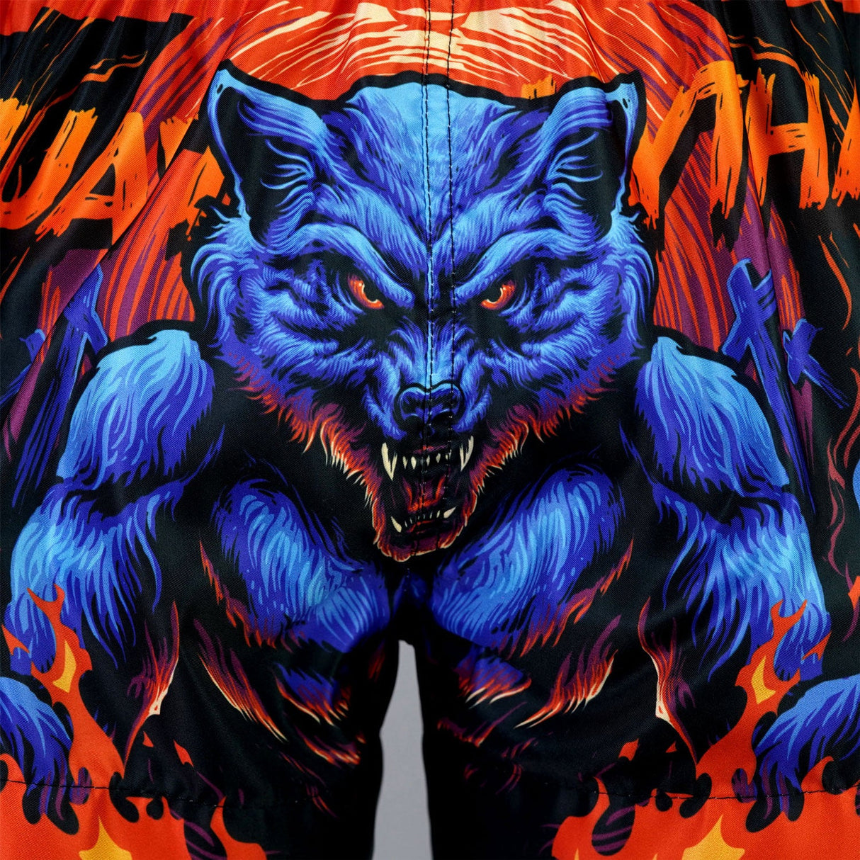 MS683 TUFF Muay Thai Shorts Midnight Werewolf