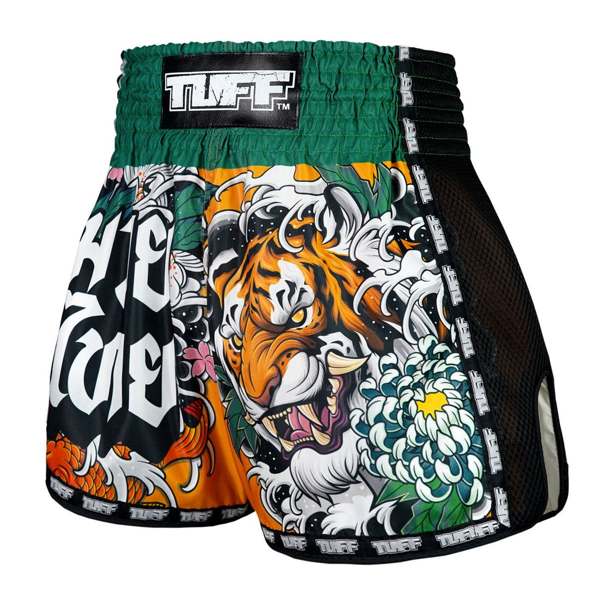 MSC105 TUFF Muaythai Shorts Retro Style Tora Mori to Kingyo