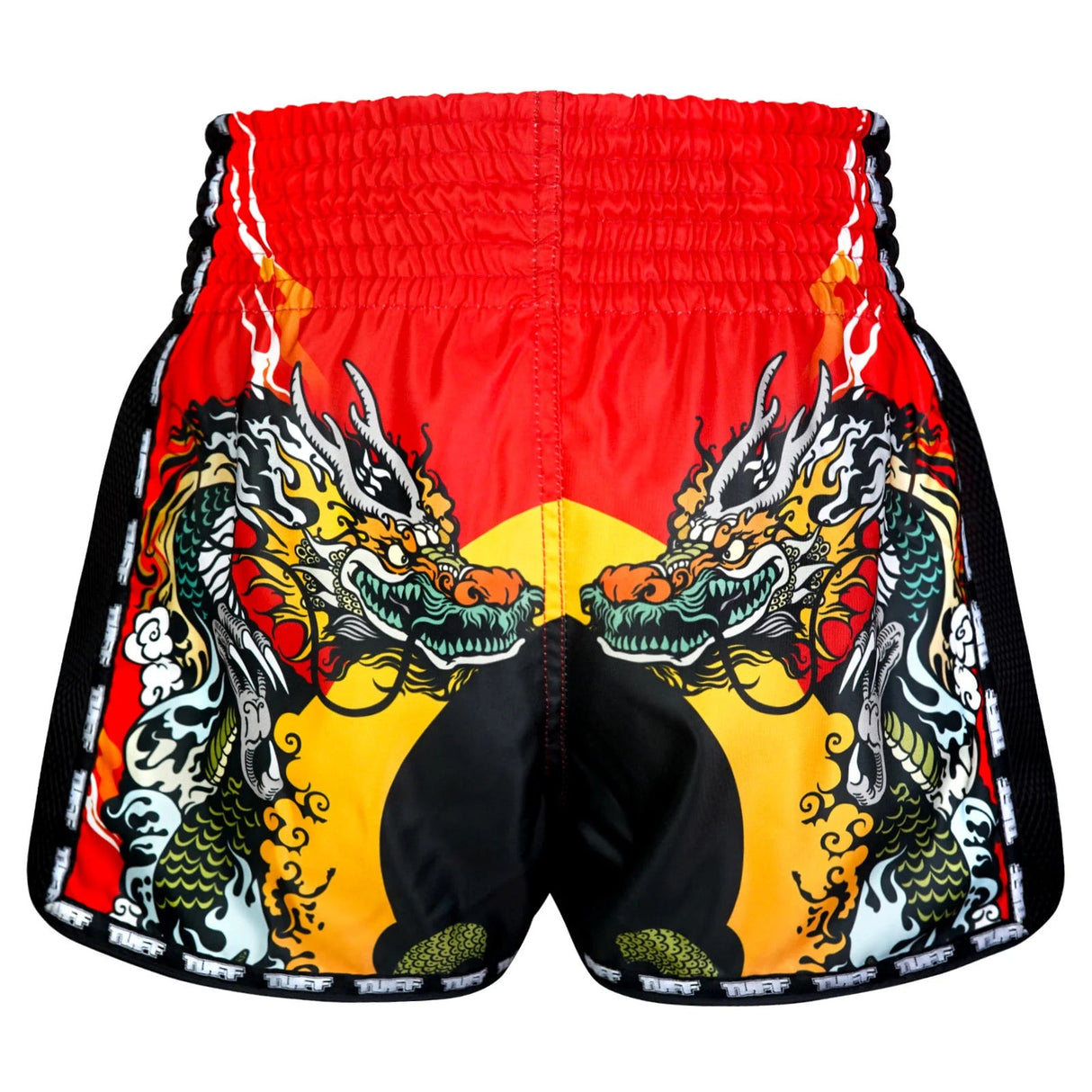 MSC113 TUFF Muaythai Shorts Retro Style Chinese Dragon and Tiger