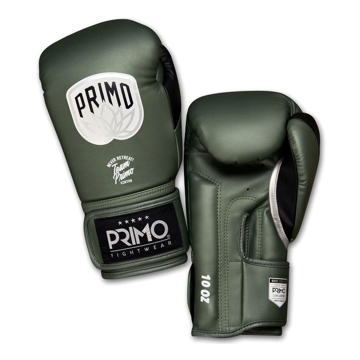 Primo Emblem 2.0 Semi Leather Boxing Gloves - Army Green