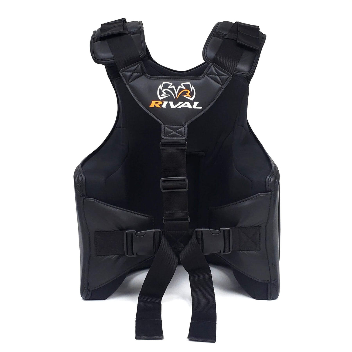 Adjustable strap system on Rival Body Protector back view
