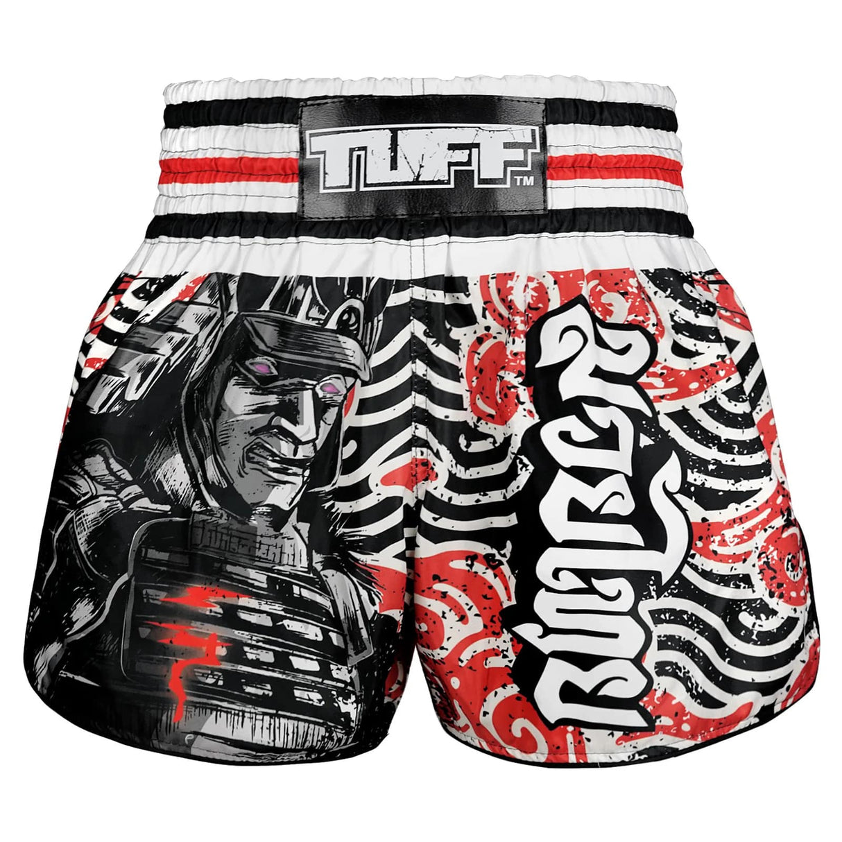 RMS102 TUFF High-Cut Retro Muaythai Shorts Waves of Bushido Elegance