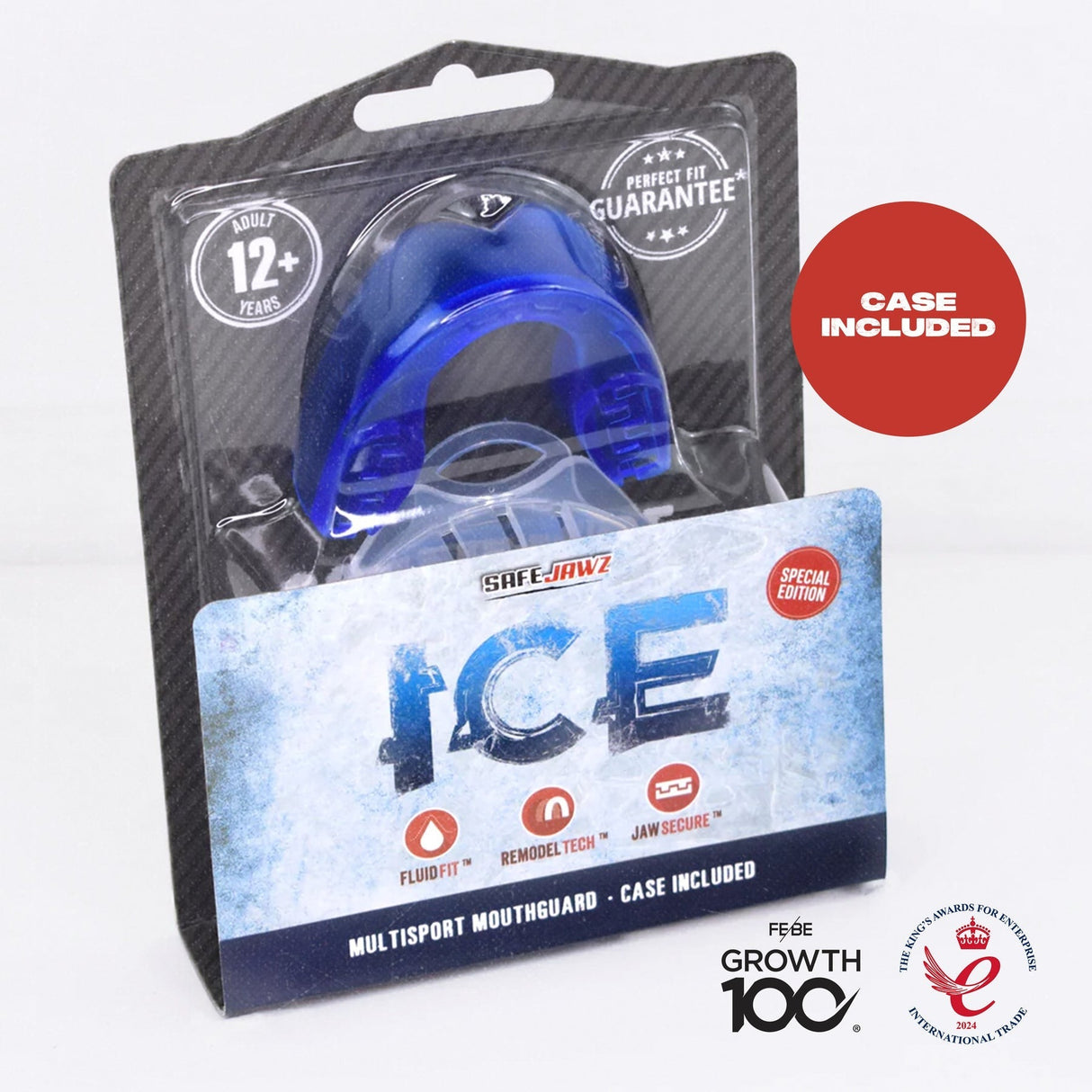 SafeJawz Extro Mouth Guard Blue Ice