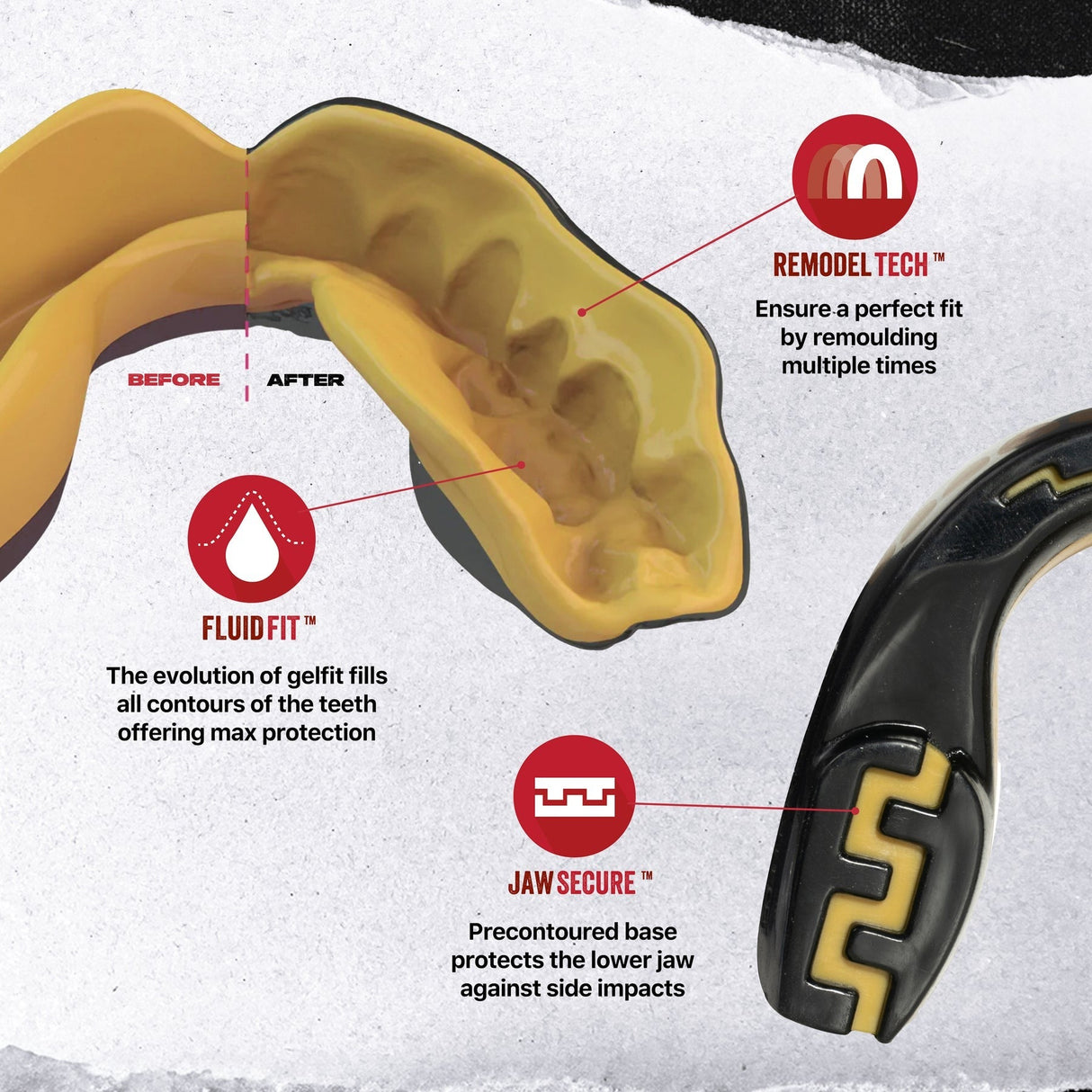 SafeJawz Extro Mouth Guard Goldie