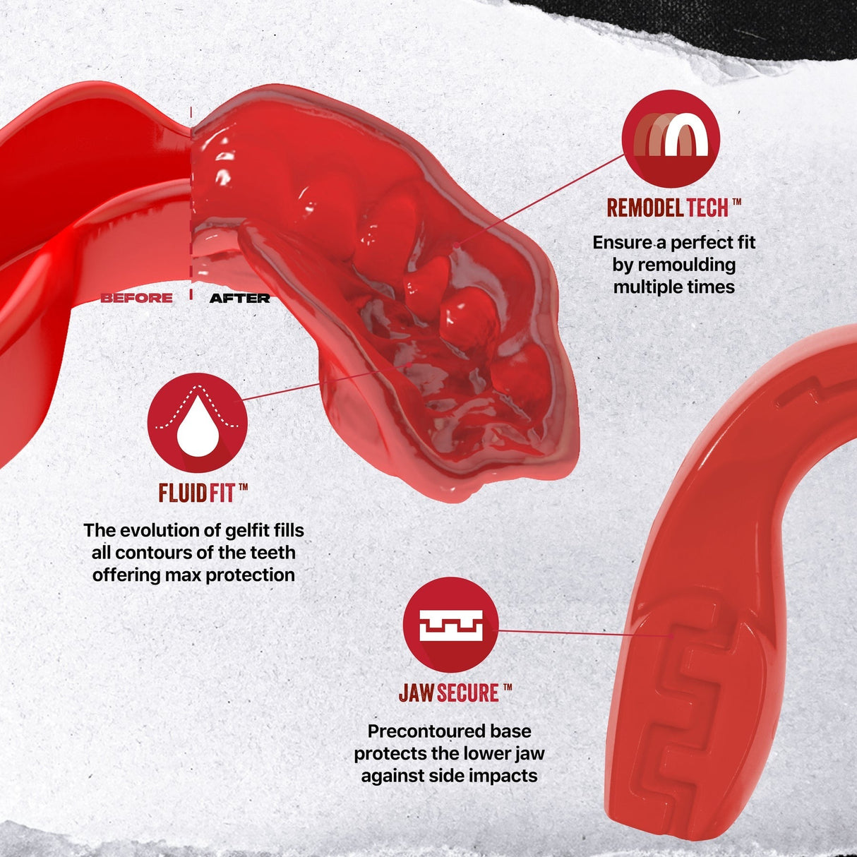 SafeJawz Intro Mouthguard Red