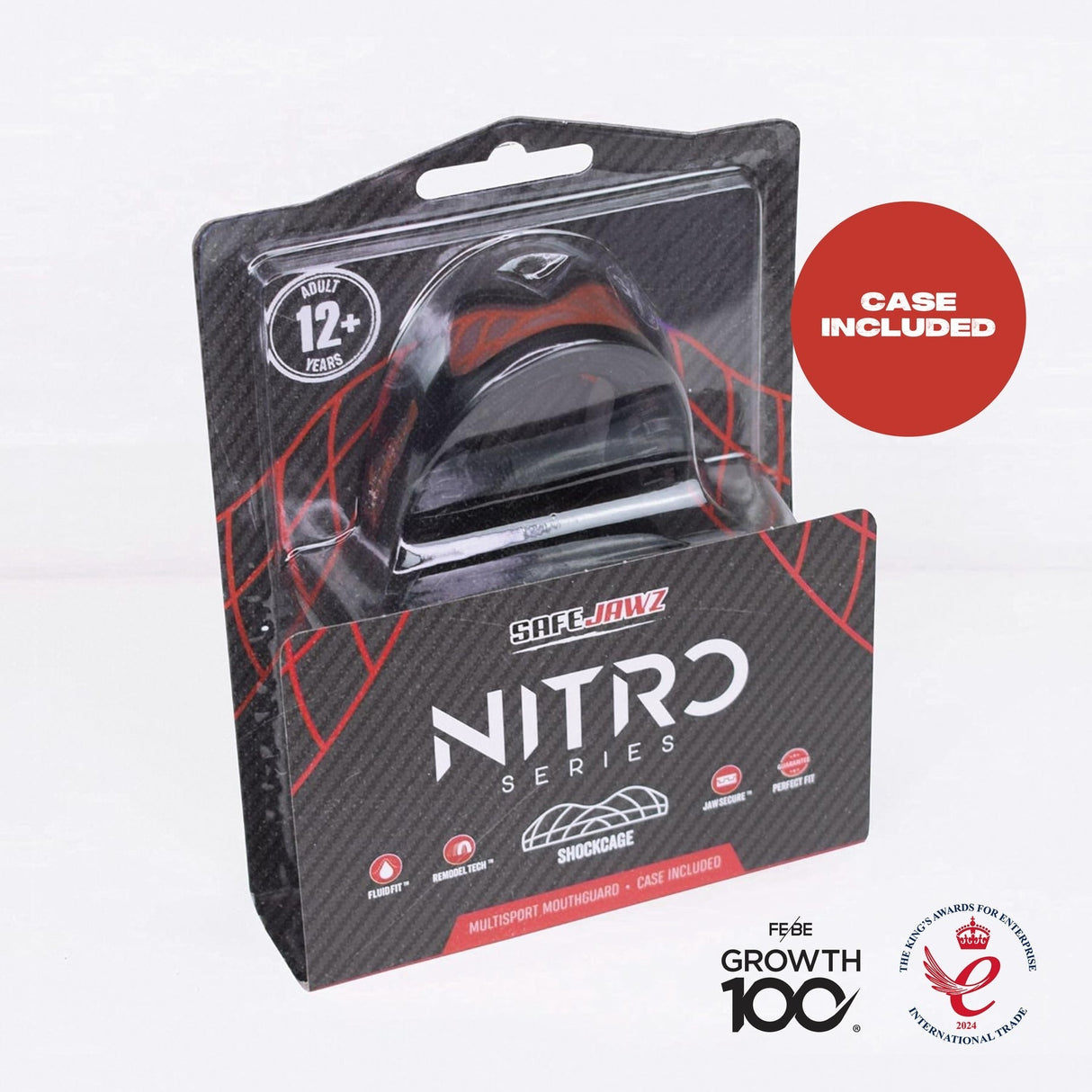 SafeJawz Nitro Mouth Guard Black-Red