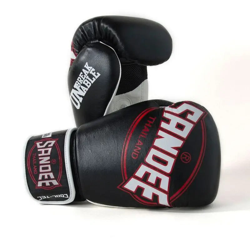 Sandee Cool-Tec 3 Tone Muay Thai Gloves Black White