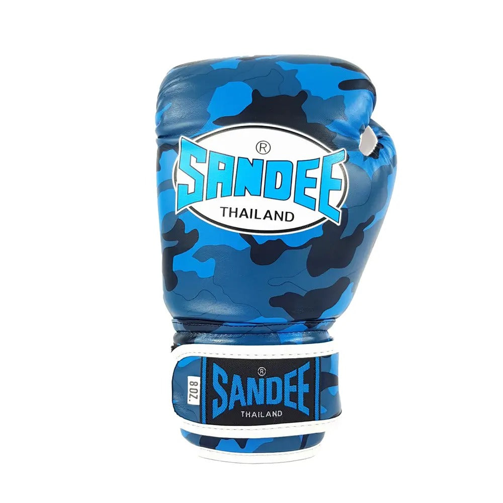 Sandee Kids Muay Thai Gloves Camo Blue