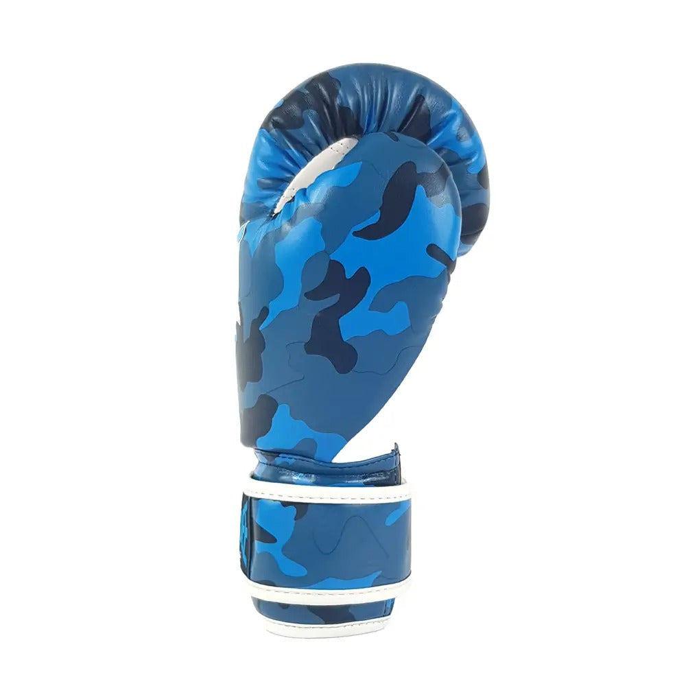 Sandee Kids Muay Thai Gloves Camo Blue