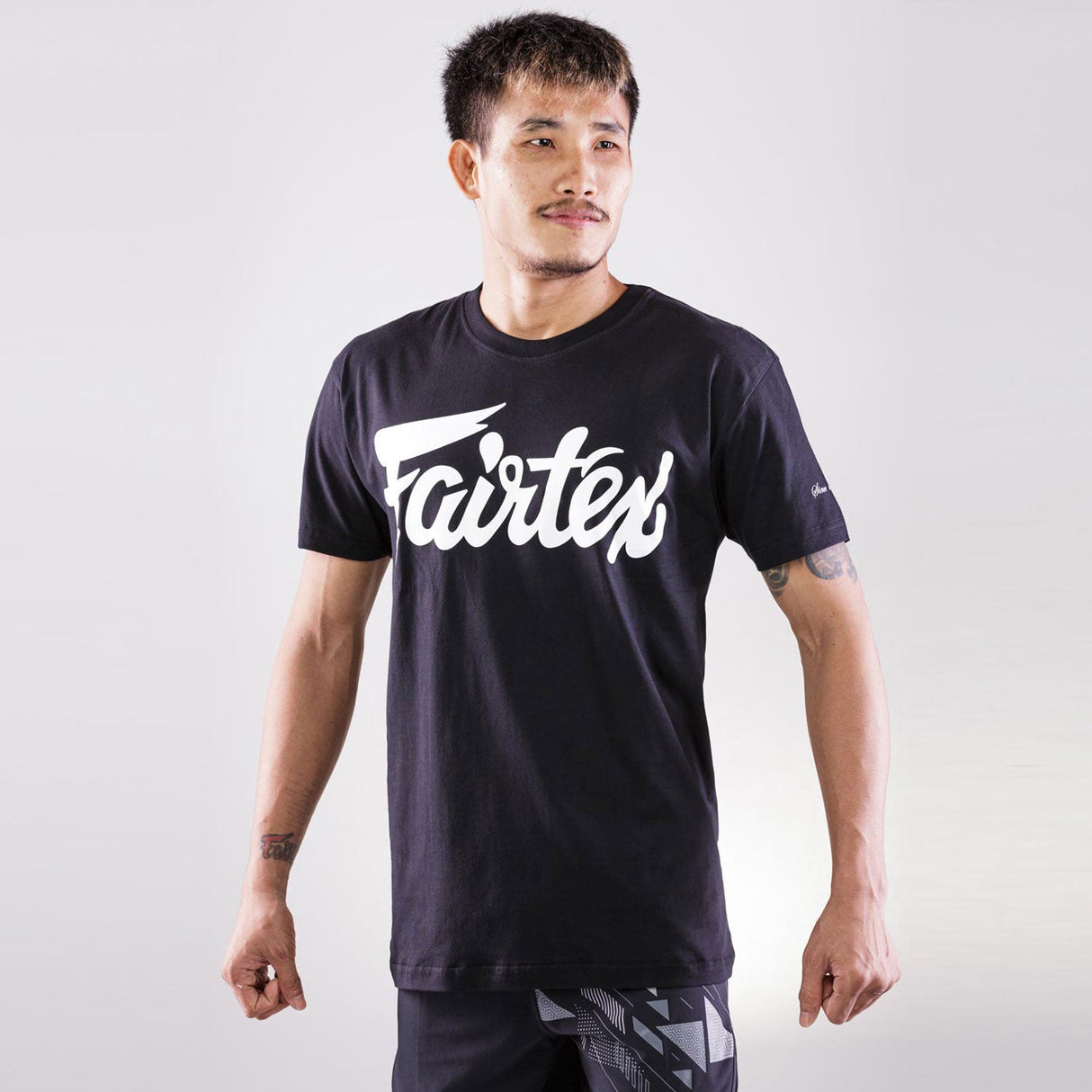 TS7 Fairtex Script Logo Cotton T-Shirt Black