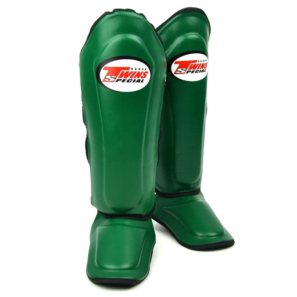 Twins SGL10 Leather Shin Guards Dark Green