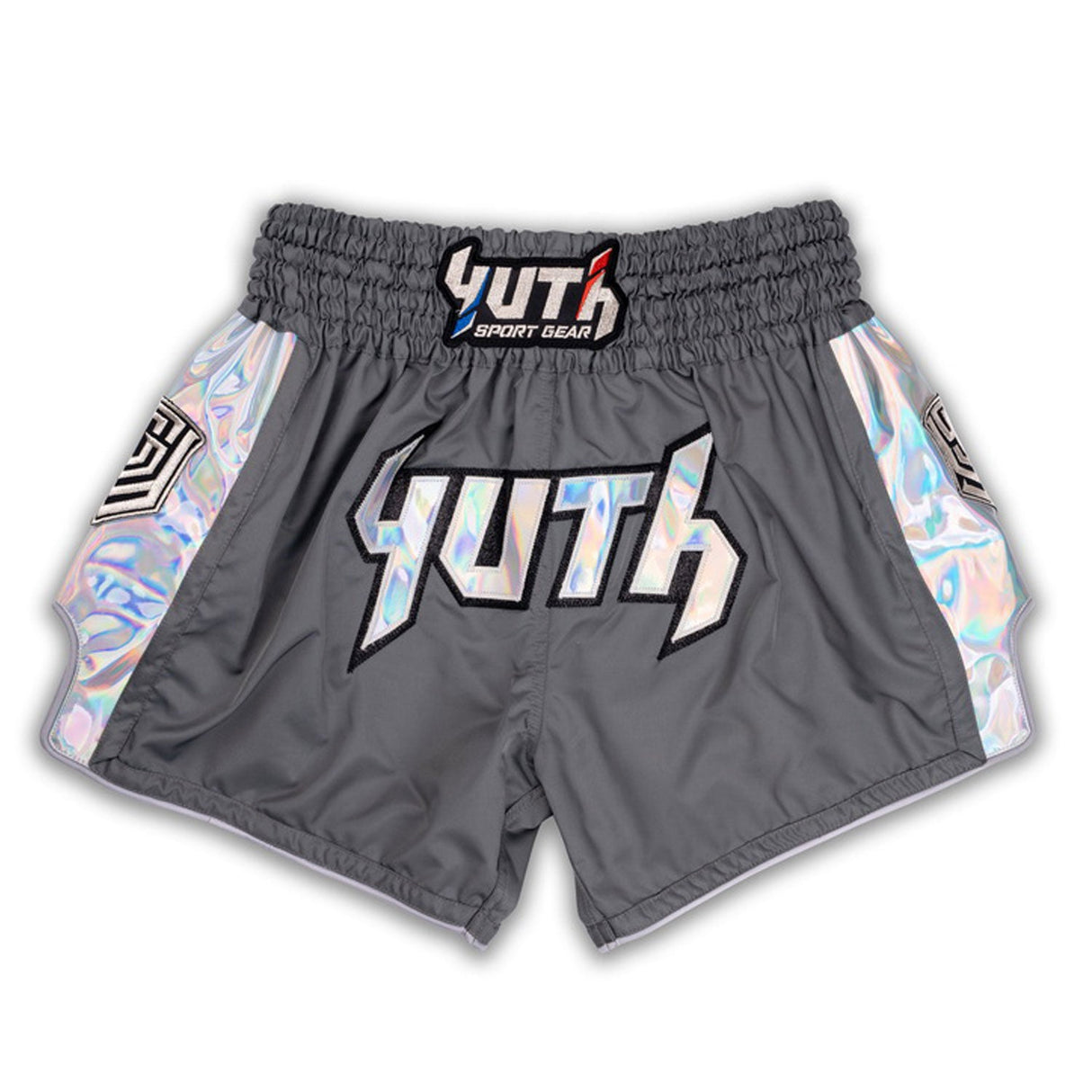 Yuth Hologram Muaythai Shorts Grey-Silver