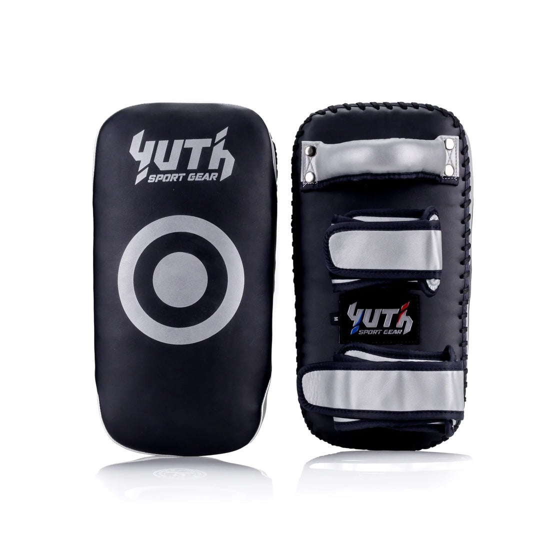Yuth Thai Kick Pads Black/Silver
