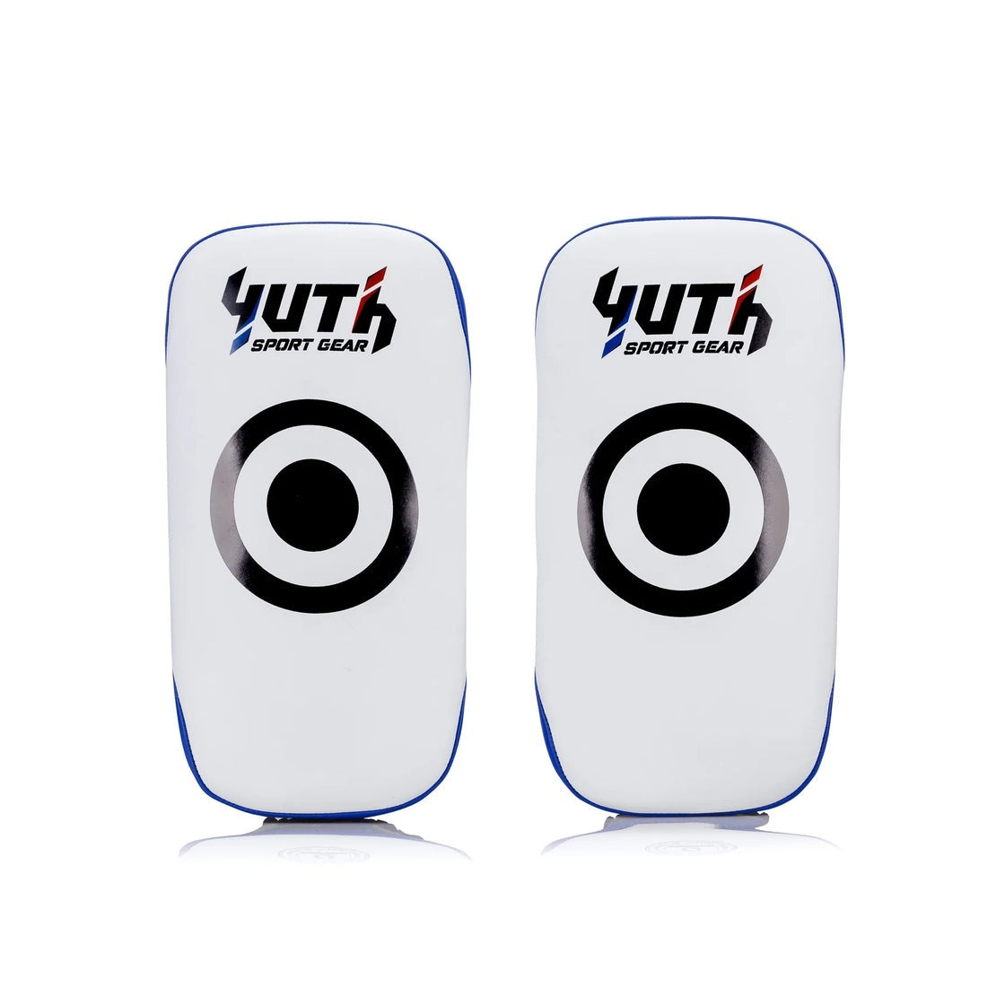 Yuth Thai Kick Pads White/Blue/Red