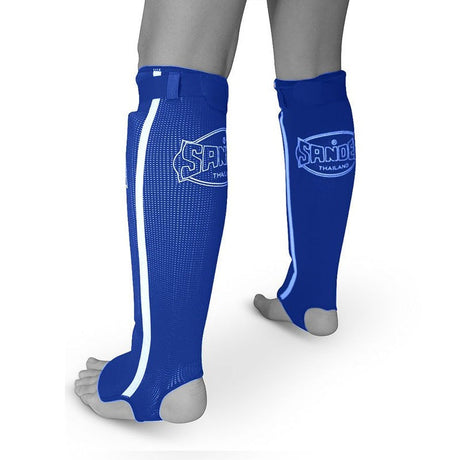 Sandee Slip-on Competition Shinguards Blue-White