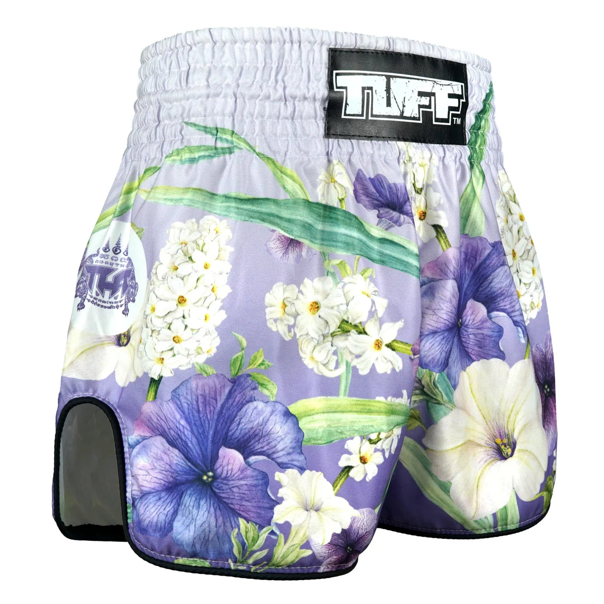 RMS124 TUFF High-Cut Retro Muaythai Shorts Purple An-Chan