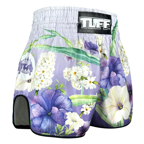 RMS124 TUFF High-Cut Retro Muaythai Shorts Purple An-Chan