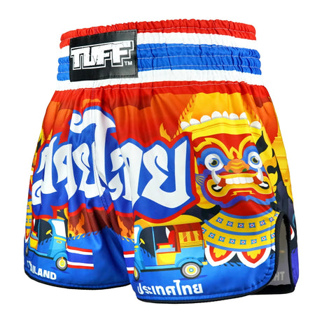 RMS126 TUFF High-Cut Retro Muaythai Shorts The Siam in Motion