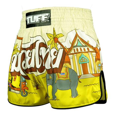 RMS127 TUFF High-Cut Retro Muaythai Shorts The Sunshine Journey