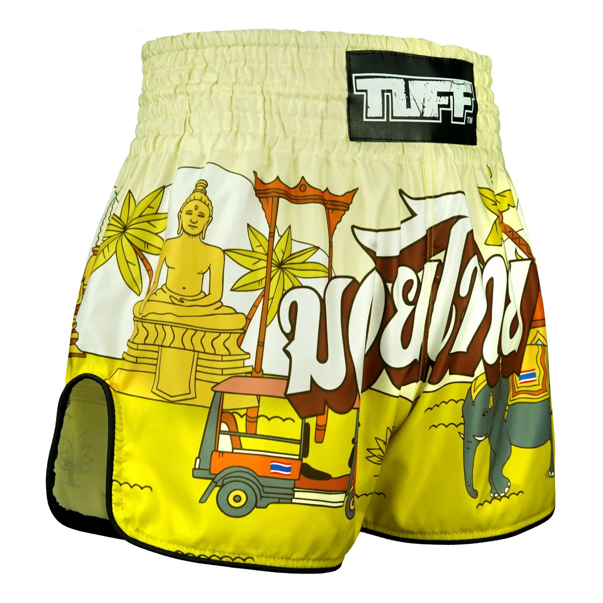 RMS127 TUFF High-Cut Retro Muaythai Shorts The Sunshine Journey